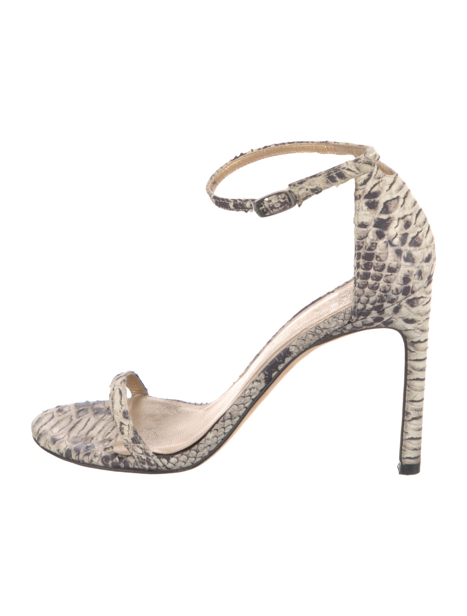Stuart Weitzman Leather Animal Print Sandals